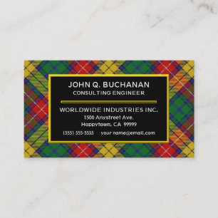 Scottish Clan Buchanan Tartan Pset Visitekaartje