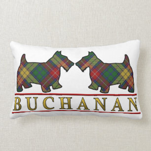 Scottish Clan Buchanan Tartan Scottie Dogs Kussen