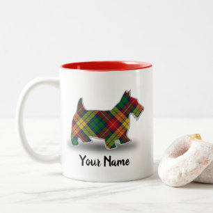 Scottish Clan Buchanan Tartan Scottish Terrier Tweekleurige Koffiemok