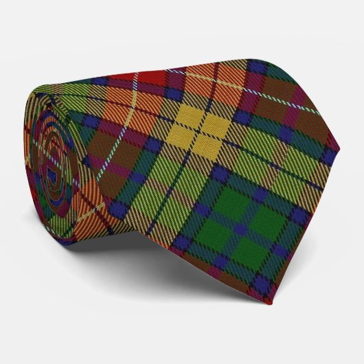 Scottish Clan Buchanan Tartan Stropdas (Opgerold)