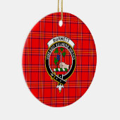 Scottish Clan Burnett Modern Tartan en Crest Keramisch Ornament (Rechts)