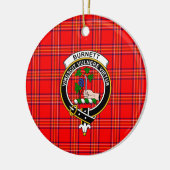 Scottish Clan Burnett Modern Tartan en Crest Keramisch Ornament (Links)