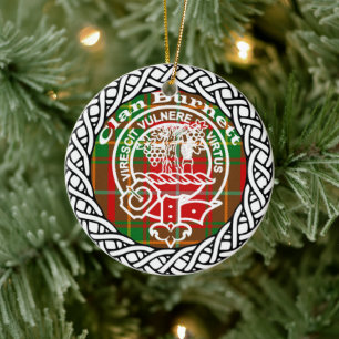 Scottish Clan Burnett Tartan en Crest Keramisch Ornament