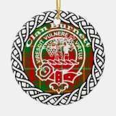 Scottish Clan Burnett Tartan en Crest Keramisch Ornament (Voorkant)
