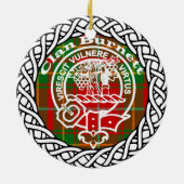 Scottish Clan Burnett Tartan en Crest Keramisch Ornament (Achterkant)