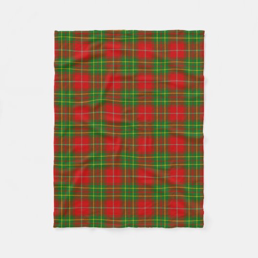 Scottish Clan Burnett Tartan Pset Fleece Deken (Voorkant)