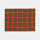 Scottish Clan Burns Tartan Pset Fleece Deken (Voorkant (Horizontaal))