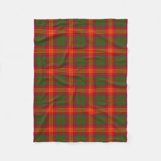 Scottish Clan Burns Tartan Pset Fleece Deken (Voorkant)