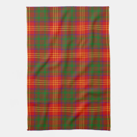 Scottish Clan Burns Tartan Pset Theedoek (Verticaal)