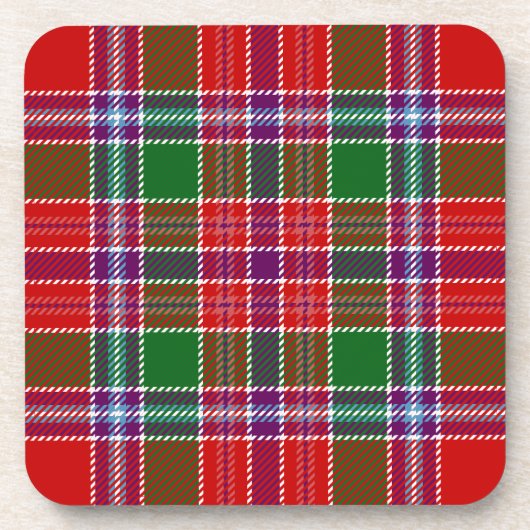 Scottish Clan Burrell Tartan Pset Bier Onderzetter (Voorkant)