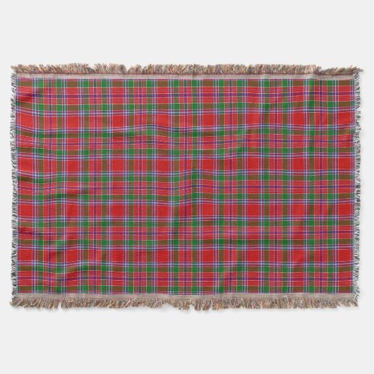 Scottish Clan Burrell Tartan Pset Deken (Voorkant)