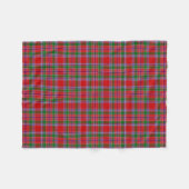 Scottish Clan Burrell Tartan Pset Fleece Deken (Voorkant (Horizontaal))