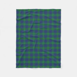 Scottish Clan Burt Tartan Pset Fleece Deken