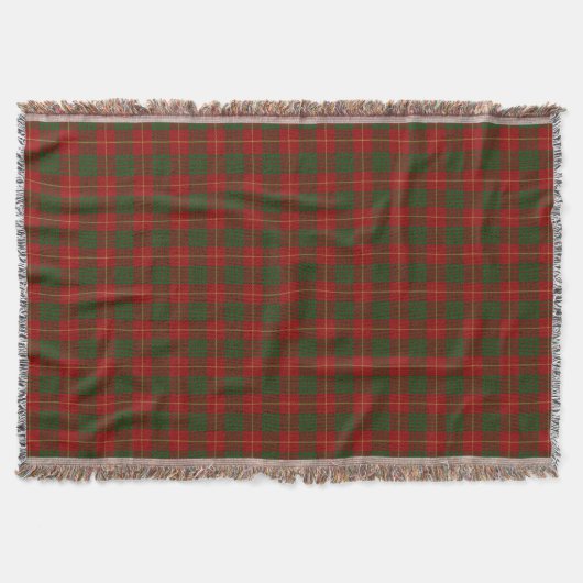 Scottish Clan Cameron Red en Green Tartan Deken (Voorkant)