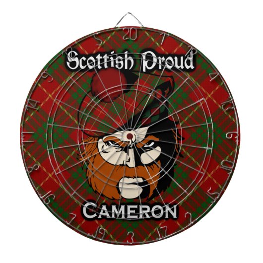 Scottish Clan Cameron Tartboard Dartbord (Voorkant)
