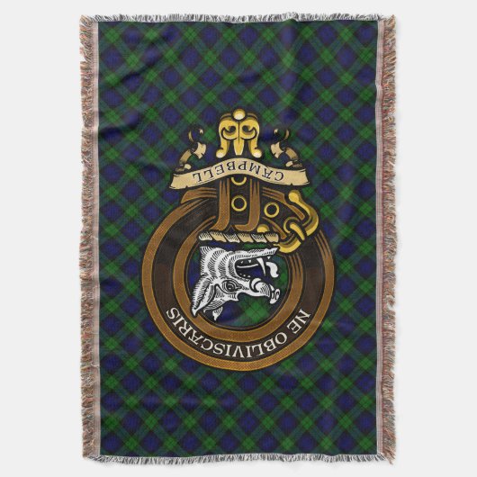 Scottish Clan Campbell Badge en Crest Deken (Voorkant Verticaal)