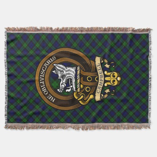 Scottish Clan Campbell Badge en Crest Deken (Voorkant)