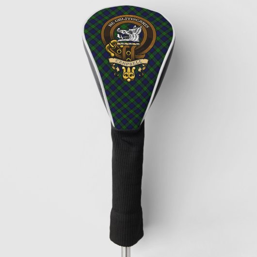 Scottish Clan Campbell Badge en Crest Golfheadcover (Voorkant)
