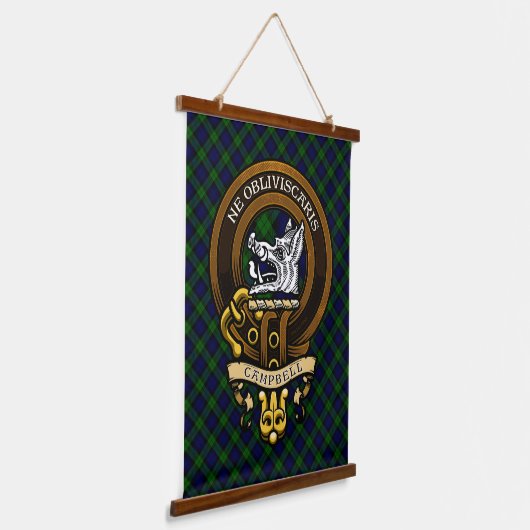 Scottish Clan Campbell Badge en Crest Hangend Wandkleed (Gebogen)