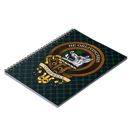 Scottish Clan Campbell Badge en Crest Notitieboek (Linkerzijde)
