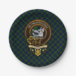 Scottish Clan Campbell Badge en Crest Papieren Bordje