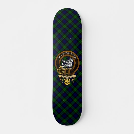 Scottish Clan Campbell Badge en Crest Persoonlijk Skateboard (Voorkant)