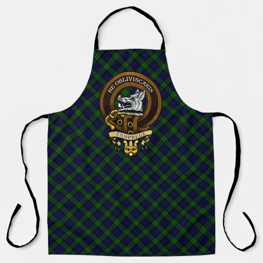 Scottish Clan Campbell Badge en Crest Schort (Voorkant)