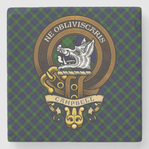 Scottish Clan Campbell Badge en Crest Stenen Onderzetter