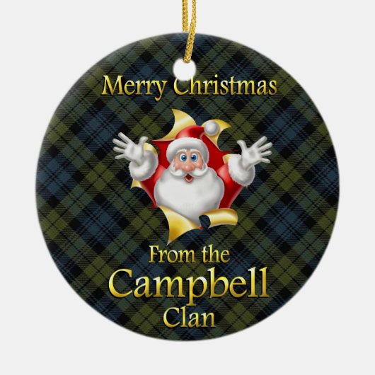 Scottish Clan Campbell Kerstornament Keramisch Ornament (Voorkant)