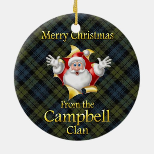 Scottish Clan Campbell Kerstornament Keramisch Ornament (Achterkant)