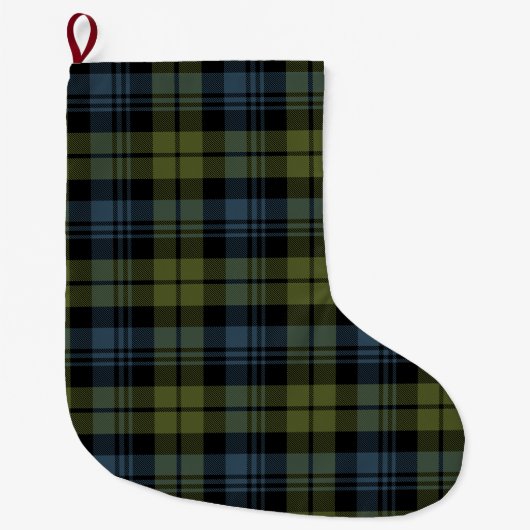 Scottish Clan Campbell Tartan Pset Grote Kerstsok (Voorkant)