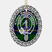 Scottish Clan Carmichael Tartan en Crest Keramisch Ornament (Rechts)