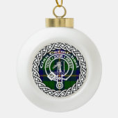 Scottish Clan Carmichael Tartan en Crest Keramische Bal Ornament (Voorkant)