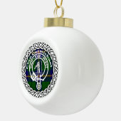 Scottish Clan Carmichael Tartan en Crest Keramische Bal Ornament (Rechts)