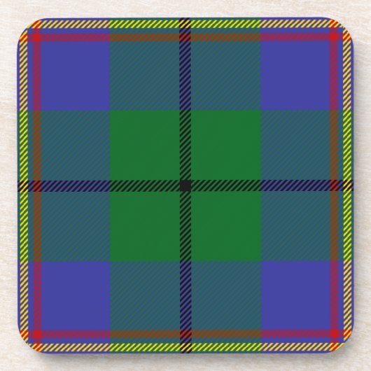 Scottish Clan Carmichael Tartan Pset Bier Onderzetter (Voorkant)