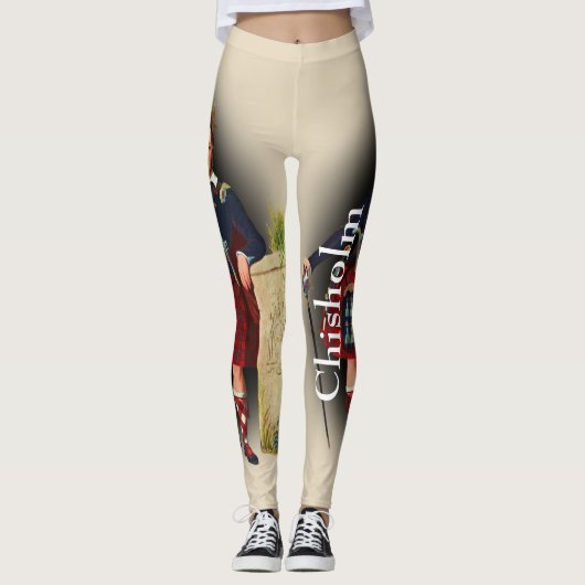 Scottish Clan Chisholm door R.R. McIan Leggings (Voorkant)