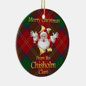 Scottish Clan Chisholm Kerstornament Keramisch Ornament (Rechts)