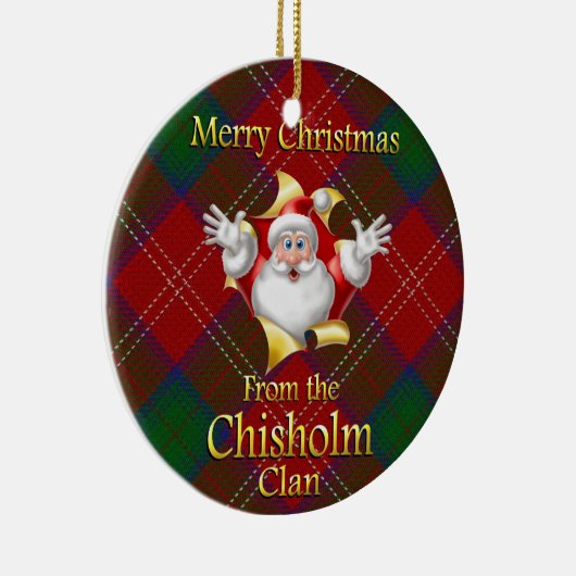 Scottish Clan Chisholm Kerstornament Keramisch Ornament (Rechts)