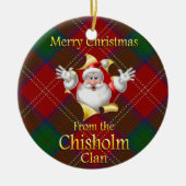 Scottish Clan Chisholm Kerstornament Keramisch Ornament (Voorkant)