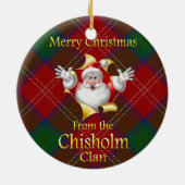 Scottish Clan Chisholm Kerstornament Keramisch Ornament (Achterkant)