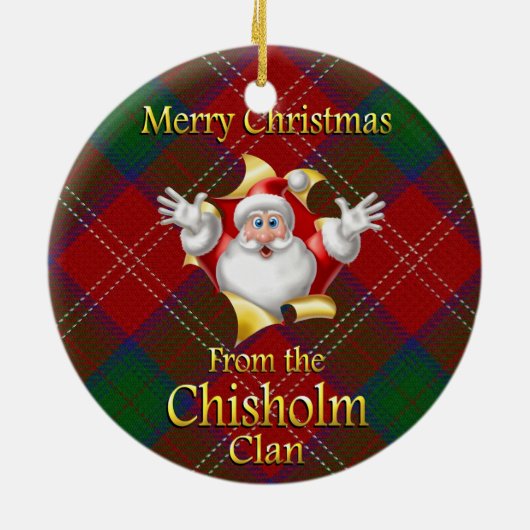 Scottish Clan Chisholm Kerstornament Keramisch Ornament (Achterkant)