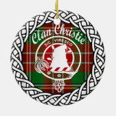 Scottish Clan Christie Tartan en Crest Keramisch Ornament (Achterkant)