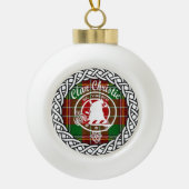 Scottish Clan Christie Tartan en Crest Keramische Bal Ornament (Voorkant)