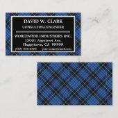 Scottish Clan Clark en Clergy Tartan Pset Visitekaartje (Voorkant / Achterkant)