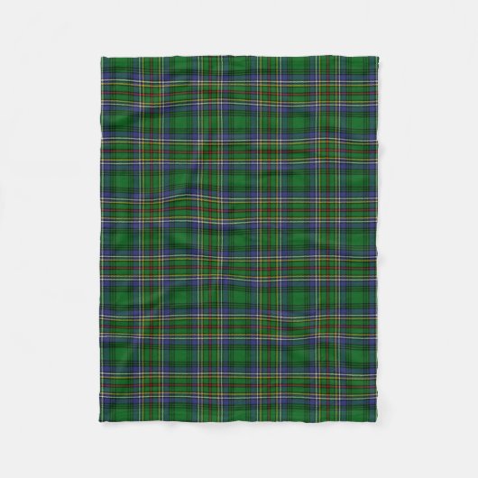 Scottish Clan Cockburn Tartan Pset Fleece Deken (Voorkant)