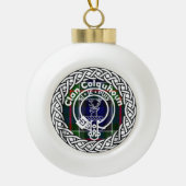 Scottish Clan Colquhoun Tartan en Crest Keramische Bal Ornament (Voorkant)