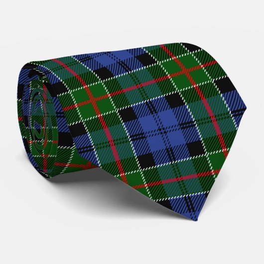 Scottish Clan Colquhoun Tartan Pset Stropdas (Opgerold)