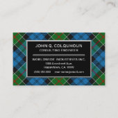 Scottish Clan Colquhoun Tartan Pset Visitekaartje (Voorkant)