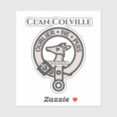 Scottish Clan Colville Crest Badge Sticker (Vel)