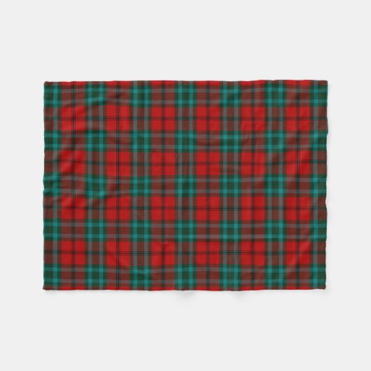 Scottish Clan Cook Tartan Pset Fleece Deken (Voorkant (Horizontaal))